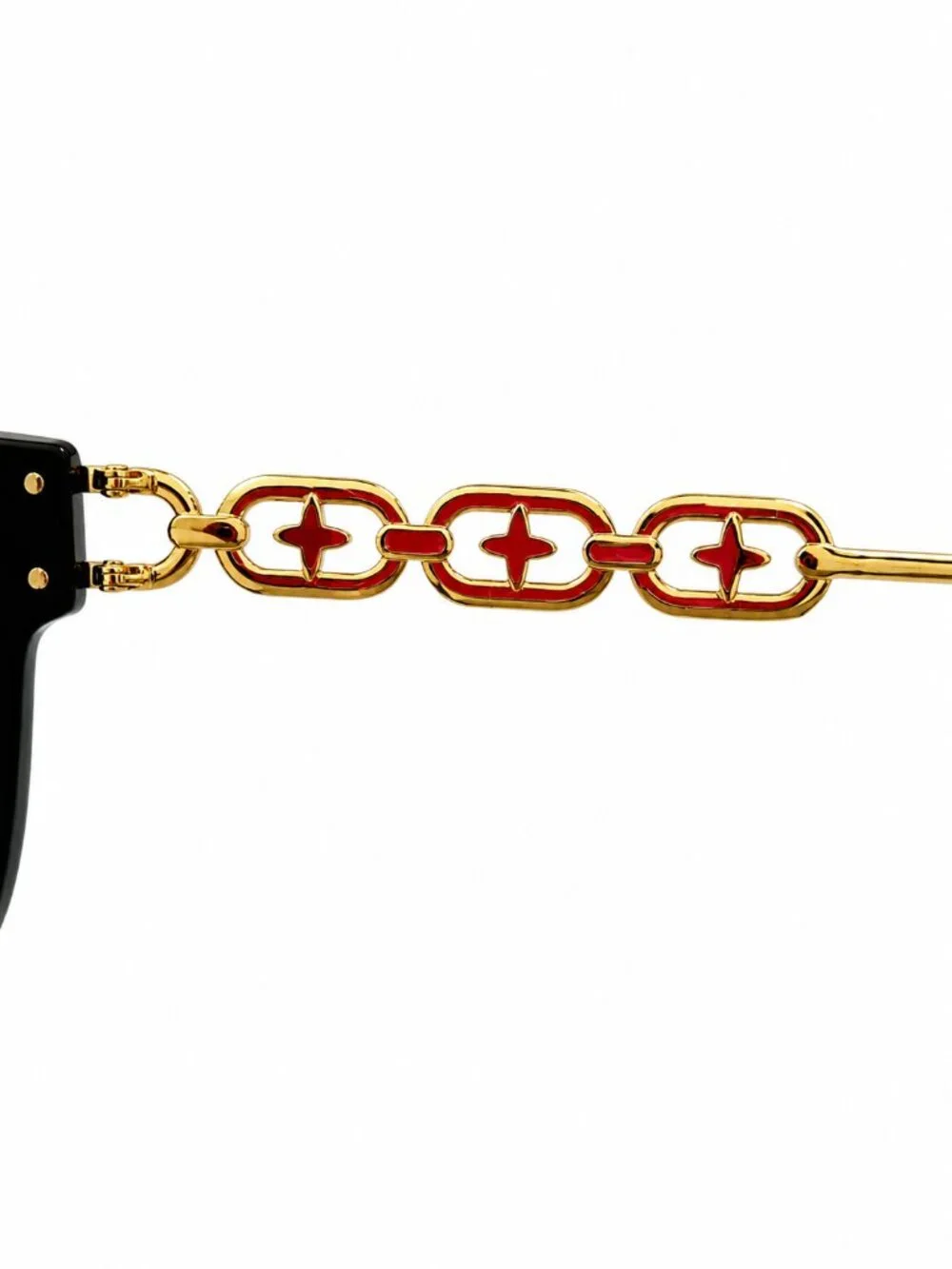 Black and Gold Chain Link Eyeglass Frames 55-18-143